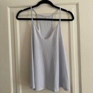 Babaton Light Blue Strappy V-Neck Tank Top